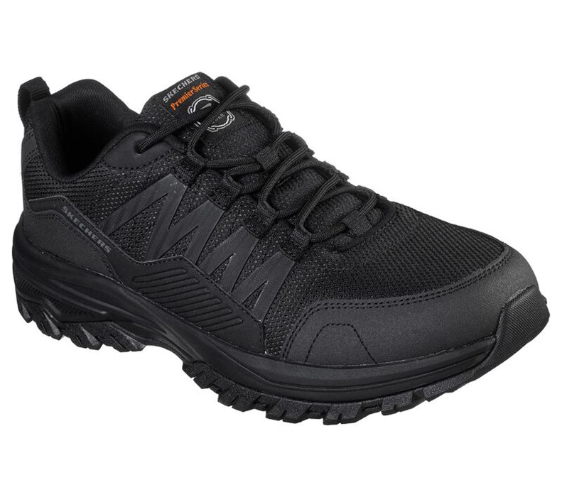 Skechers Herr Svarta Snörskor - Work Relaxed Fit: Fannter Sr - Sverige (DJVHC-3207)